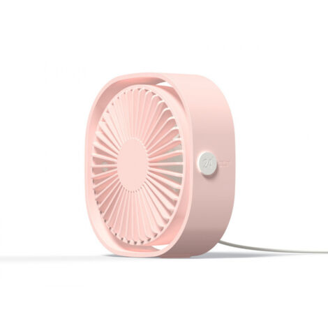 Ventilateur USB Mini Ventilateur Portable Silencieux Ventilateur Bureau 3 Vitesses Réglable Alimenté par USB, pour le Maison et Bureau (rose)