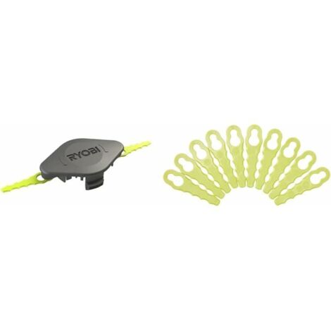 Tête de débroussailleuse double lames dentelées – Lot de 10 lames de rechange – Coupe nette pour herbes épaisses – Compatible Ryobi - RAC158