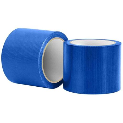 Ruban adhésif étanche bleu 8cm x 10m – Tissu tissé polymère imperméable – Haute résistance à la traction – Réparation bâches camion et serre (1/5)