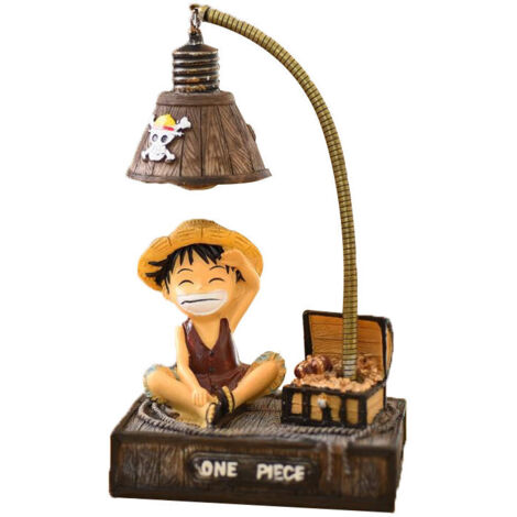 Lampe de chevet LED One Piece – Décoration originale en polyrésine – Dimensions 10x7,5x17 cm – Alimentation par pile bouton AG3 (1/5)