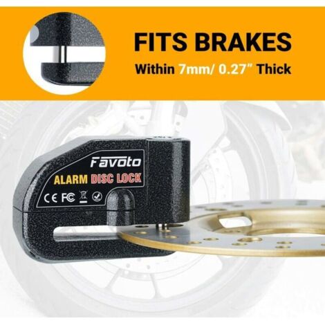 Alarme de verrouillage de frein à disque pour moto et scooter DBLA01