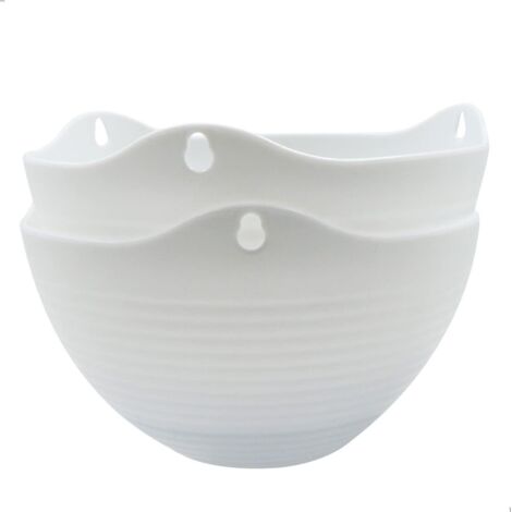 Jardinière de balcon suspendue Panier suspendu en plastique avec crochet à chaîne - décoration murale, intérieur et extérieur, balcon, jardin