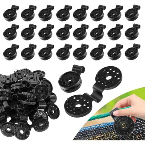 120pcs Clips pour Toile d'ombrage Haute Qualité Clips Plastique pour Toile D'ombrage Clips Spécial avec Œillet pour Filet D'ombrage adapté Tissu d'ombrage Filet Anti-Oiseaux Filet de jardi (1/5)