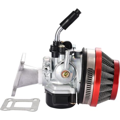 Kit de joint d'admission pour carburateur 2 temps rouge, filtre à air et kit de remplacement pour Pocket Bike ATV 47cc 49cc (1/5)