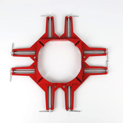 Gabarit de joint à angle droit de 4 pièces, cadre de presse de serrage à angle droit pour cadres de travail du bois, étau d'angle, outils à main, pinces d'angle, étau à bois (1/3)
