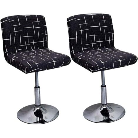 Tabouret de Bar Stretch Stretch Low Back Couvre Tabouret Bar Protecteur pour Le décor de siège à Manger 2 PCS Couvertures de Chaise (1/5)