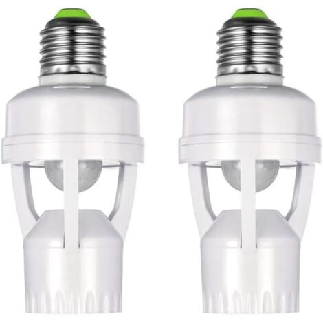 2 PCS E27 Adaptateur Douille LED Convertisseur Douille Avec Capteur De 2 PCS E27 Adaptateur Douille LED Convertisseur Douille Avec Capteur De