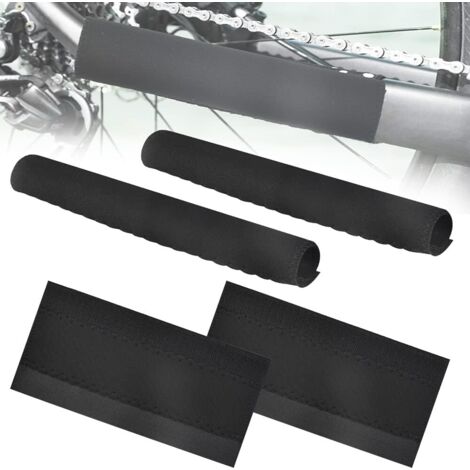 4 PCS Protecteurs de Cadre de Vélo Protège-Base Chainstay Autocollants de Chaîne de Garde Noir Protection Cadre VTT pour Empêche le Vélo de Se Rayer et de Rouiller(2210.5cm) (1/5)