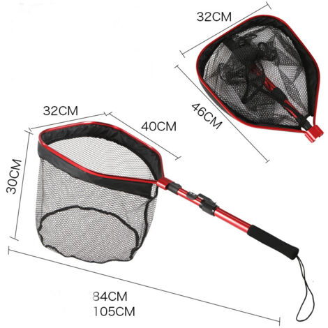 Épuisette De Rechange Résistante – Maille 2 Cm, Tresse 9 Fils, Capacité 75 Kg – Tailles 40, 50 Ou 60 Cm – Pour Pêcheurs Passionnés