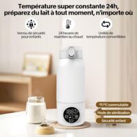 Chauffe Biberon Nomade 500ml - Chaufe Biberon Portable Batterie
