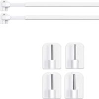 Tringle rideaux, barre de douche, barres de virage extensible tringle a rideaux, tringle rideau sans percage réglable, tringle a rideau pour fenetre (6pcs(30-50)+crochet)