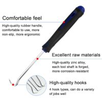 Lot De 2 Crochets Extracteurs à 90 Degrés - Pour Joints D'huile Et Toriques - En Acier CR-V, Neuf