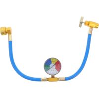R134a Tuyau de Remplissage réfrigérant Métal pour climatiseur R134A avec jauge Voiture R134a Recharge Refrigerant,Refrigerant R134a, Réfrigérant Climatiseur Jauge (1/2 Filetage lAmérique et leurope)
