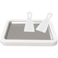 Plaque à glace roulée – Machine à glace instantanée – Préparez des crèmes glacées roulées en 5 minutes – 450ml pour 3 enfants