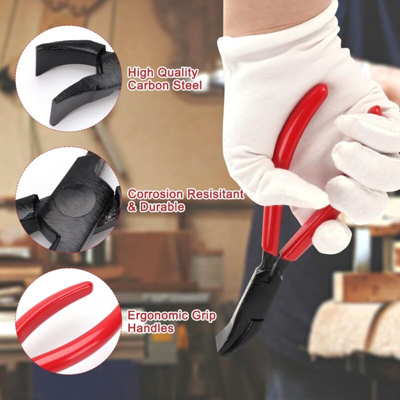 Pince pliante, pince pliante, pince à plier, à 45°, pince à cintrer en tôle, largeur 22 mm, pince à cintrer en tôle avec poignée antidérapante pour plier et lisser les tôles, rouge