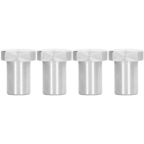 4PCS Chien d'arrêt d'établi Dia 19mm en acier inoxydable argenté pour le travail du bois (1/5)