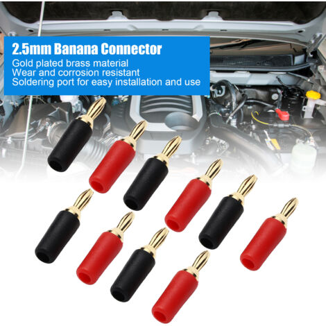 Lot De 10 Connecteurs De Fils De Fiche Banane à Fourche En Laiton Aspect Pvc Trou De 4 Mm 0 2 Po 8 Mm 0 3 Po Prise Electrique De Type U Jaune 95066690