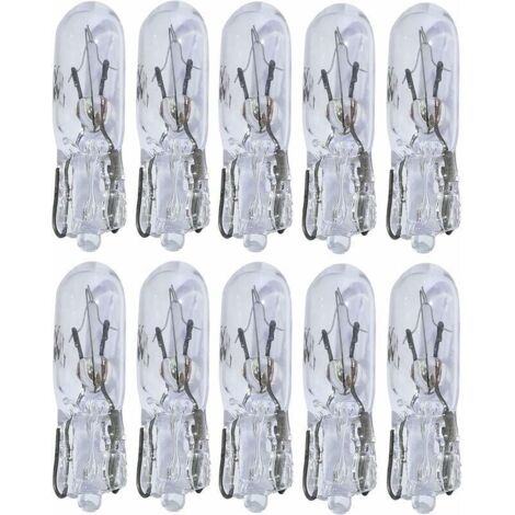Lot de 10 ampoules T5 12V 1.2W pour tableau de bord (1/3)
