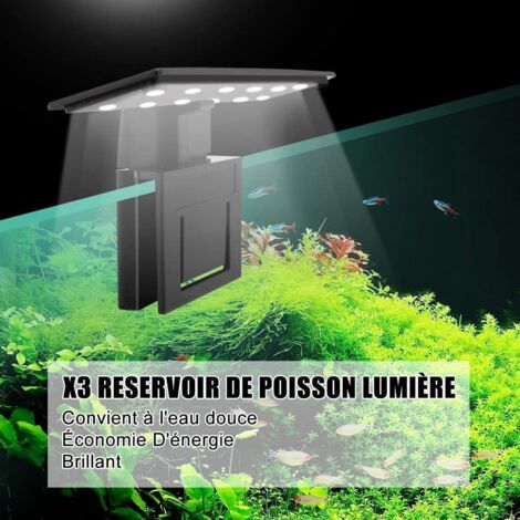 X3 Balance Lampe LED pour Aquarium à Luminosité éLevée pour éclairage D'Aquarium 220V 6W 600LM X3 pour Réservoir de Poissons de 8 à 15 Pouces GROOFOO (1/5)