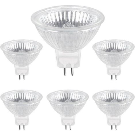 Ampoule Halogene GU5.3 50W 12V, 800lm Blanc Chaud 2700K Dimmable, Ampoule Spot Halogène MR16, pack de 6 (1/5)