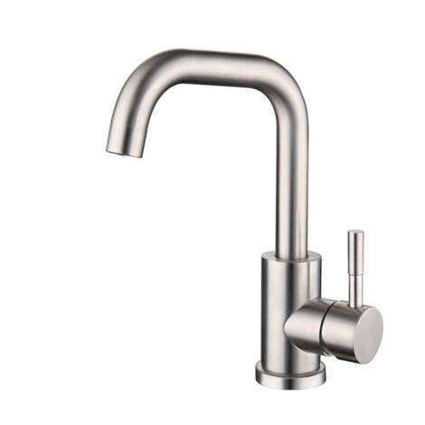Robinet de Lavabo en Acier Inox 304 MitigEU pour Salle de Bain Chaude et Froide Pivotant à 360° (1/5)