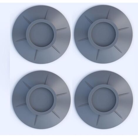 4 Pièces Tapis Anti Vibration Machine Laver, Lave Linge Anti Vibration, Coussinets Pieds de Machine Laver, Sèche Linge Caoutchouc Coussinets, pour Lave Linge Sèche Linge Anti Vibrant (gris) (1/5)