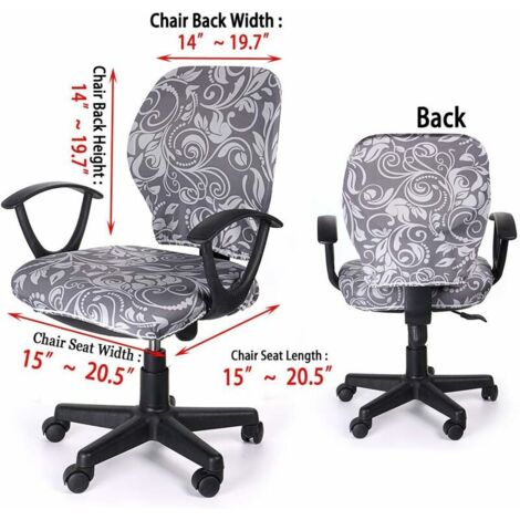 Housse De Chaise De Bureau Split,Housse Pour Chaise Tissu Élastique