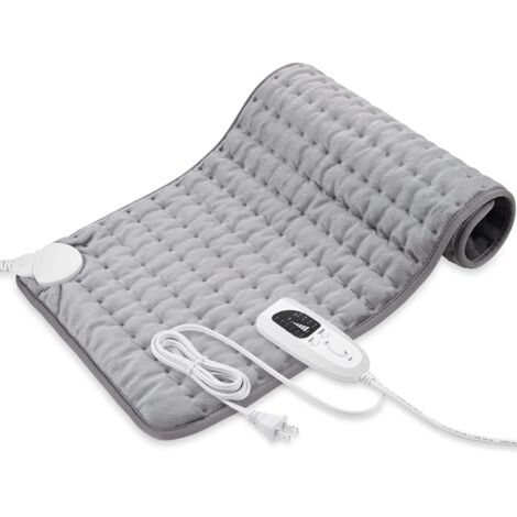 Sous-couverture électrique, 60 x 30 cm, arrêt automatique, protection contre la surchauffe, 6 réglages de température, lavable, chauffe-matelas adapté à tous les matelas standard (1/3)
