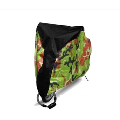Bâche pour voiture,Housse de vélo Nouveau vélo Pluie poussière Couverture imperméable Protection de vélo extérieur pour vélo vélo Utilitaire vélo extérieur UV Protector，Camouflage (1/3)