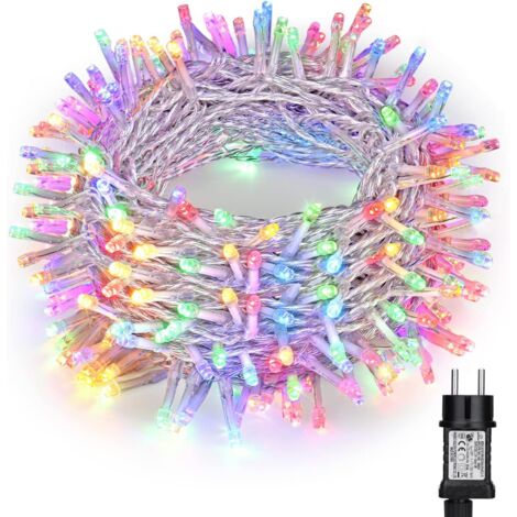 Noël Décoration Guirlande Lumineuse Coloré, 20M 200 LED Intérieur Lumières de Noël 8 Modes avec Extérieure Guirlande avec Etanche pour Maison Chambre Fête Festival Arbre Balcon (1/4)