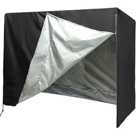 Housse de balancelle de jardin 2/3 places, imperméable, anti-poussière, résistante aux UV, indéchirable, pliable, pour jardin, terrasse, cour (140 x 66 x 91 cm)
