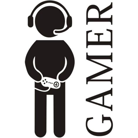 Stickers muraux Gamer Boy, autocollants muraux pour jeux vidéo, Gamer World amovible pour barre de réseau, salon, chambre, salle de jeux et chambre de garçon, murs, décoration de fond (G1) (1/5)