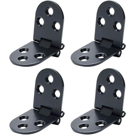 Charnière à rabat, 4 pièces en alliage de zinc noir, charnière à rabat pour porte, accessoires de quincaillerie pour meubles (3,1 x 1,2 x 0,1 pouce) (1/5)