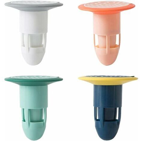 4pcs-Nouveau Siphon De Sol Déodorant 360 °, Siphon De Sol Douche, Siphon De Sol Douche Anti Odeur En Caoutchouc, Siphon De Sol Pvc Drain De Douche De Douche De Cuisine Domestique, 4 Coloris MINKUROW (1/5)