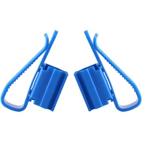 2 pièces clip de fixation de tuyau en plastique tuyau d'eau tube pince support de tuyau réglable pince de montage multifonction pour seau d'eau de réservoir d'eau