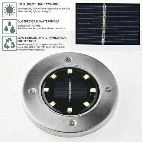 Lampe Solaire Extérieur, 16 LEDs Luminaire Jardin Lot de 6, 3000K Blanc Chaud Lumiere Solaire Exterieur pour Chemin Terrasse Cour Souterraine (1/5)