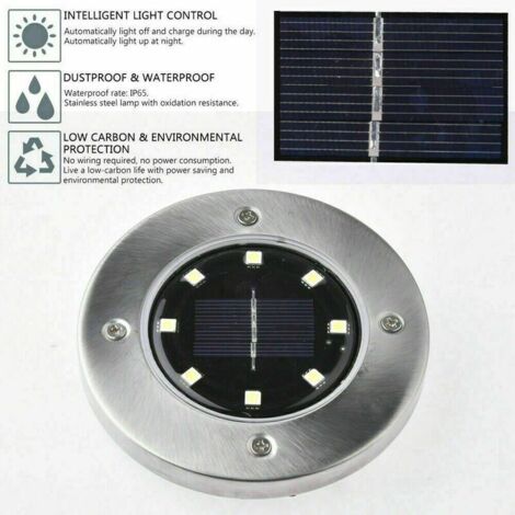 Lampe Solaire Extérieur, 16 LEDs Luminaire Jardin Lot de 4, 3000K Blanc Chaud Lumiere Solaire Exterieur pour Chemin Terrasse Cour Souterraine (1/5)