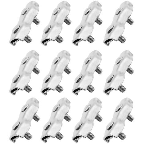 12 Pièces M2 2mm Duplex Pince À Câble En Acier Inoxydable 304 pour 2mm Câble Métallique Pince À Câble (1/5)