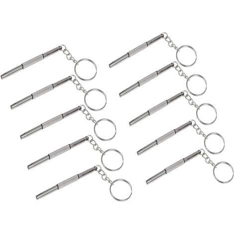10 Pcs Precision Screwdriver,Mini Tournevis,Multifonction Mini Tournevis Eyeglass D'Outils à Main 3-In-1 Tournevis Montre Eyeglass Kit De RéParation Avec Porte-CléS (1/5)
