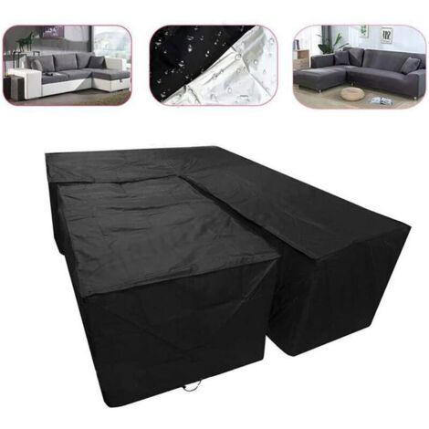 Housse Salon De Jardin, 420D Oxford Housse De Protection Chaise De Jardin avec Sac De Rangement, Imperméable Housses pour Mobilier De Jardin per Intérieur Jardin Meubles(210x270x90cm+155x95x68cm) (1/5)
