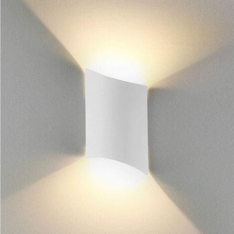 12W Applique Murale led Intérieur exterieur Huat en bas Lampe murale LED Moderne Blanc chaud Imperméable IP65 Appliques Murales interieures en Aluminium pour Salon Escalier Couloir Chambre Jardin [Cla (1/5)