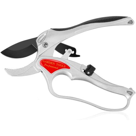 Sécateur Jardin - Anti Glissement poignees, mécanisme de déverrouillage, sécateur Bypass, revêtement antiadhésif - Ciseaux de Jardin Sharp Hand Pruners (1/5)