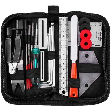Trousse à Outils pour l'entretien de la réparation de la Guitare, kit Complet pour Musiciens Kit d'entretien de la Guitare Lime de ponçage de frette de 3 en 1 (d'entretien de réparation de Guitare) (1/5)