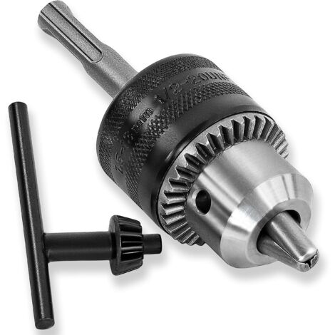 Adaptateur SDS-Plus Mandrin Perceuse 13 mm 1/2-20 UNF avec et Clé de Serrage (1/5)