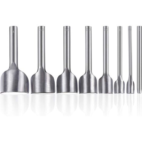 LYCXAMES -- 8PCS cuir demi-rond coupeur punch cuir fin poinçon pour le bricolage artisanat artisanal, 5-40mm (1/5)