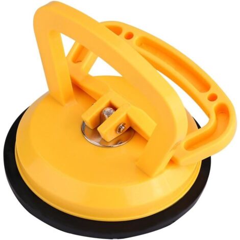 Ventouse à verre en plastique ABS renforcé, plaque à ventouse unique, dent de réparation jaune, outil de retrait de plaque à ventouse pour le déplacement de carreaux de fenêtre en verre, miroirs en gr (1/5)