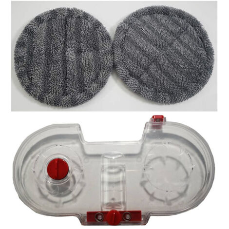 Réservoir D'eau De Vadrouille Électrique Avec 2 Pièces De Tampons De Nettoyage Brosse De Tête De Vadrouille Électrique De Remplacement Compatible Avec L'aspirateur Dyson V7 V8 V10 V15 MINKUROW (1/3)