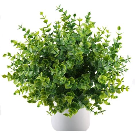Plantes artificielles, arbustes, plantes en plastique, plantes simulées, vertes, lot de 4 (1/5)