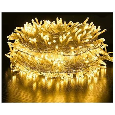 Guirlande lumineuse, guirlande de 100 m, lumière blanc chaud, 8 modes d'éclairage, décoration intérieure et extérieure, étanche IP44, guirlande lumineuse pour fêtes, mariages et soirées (800 LED) (1/5)