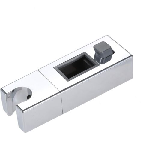Support de pommeau de douche rectangulaire réglable avec barre coulissante pour salles de bains – Fixation murale, adaptable aux rails carrés de 30 x 15 mm (1/5)